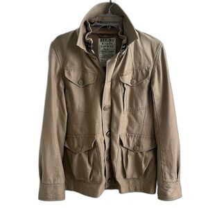 Ralph Lauren Rugby HTF Rare Fatigue Field Khaki Twill mens Jacket Sz small